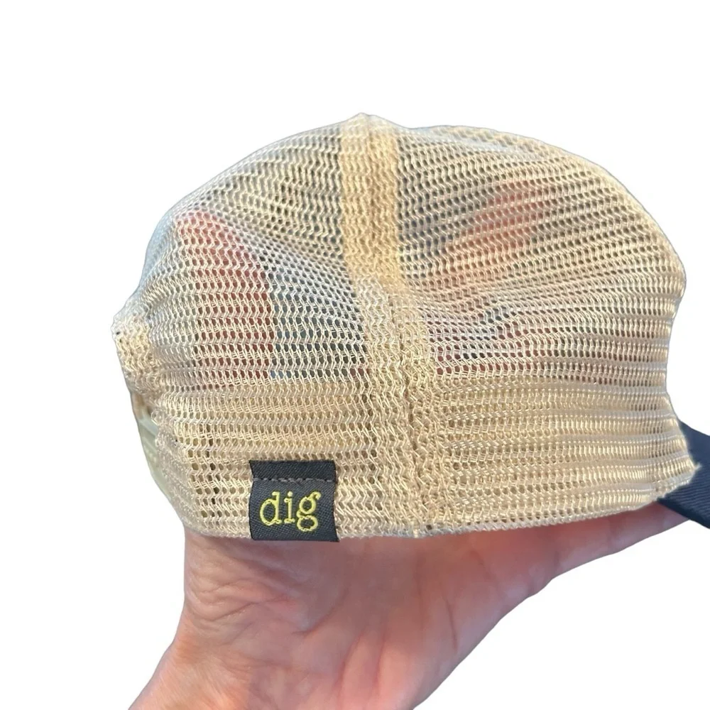 econscious Dig This Chick Montana State Trucker Hat Cap Navy OSFM